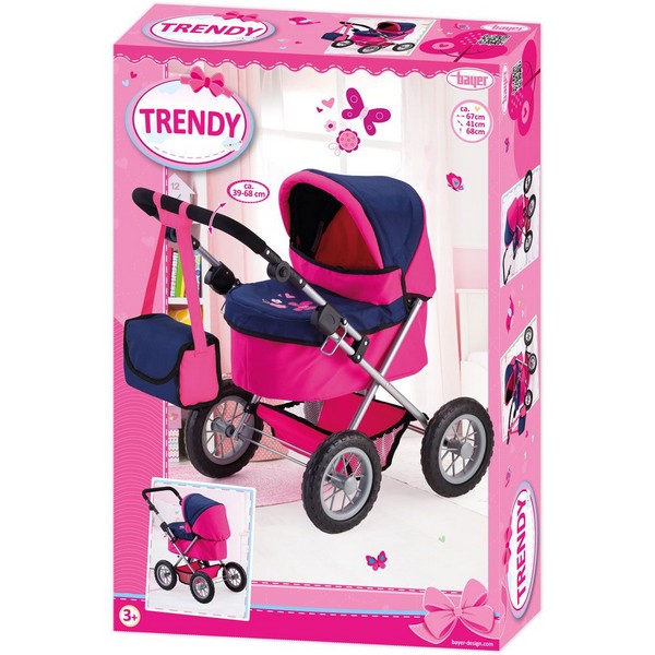 Продукт BAYER - Количка за кукли TRENDY с чанта Розова  - 0 - BG Hlapeta